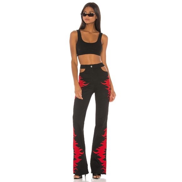 Am Gia Redblack Flame Jeans 